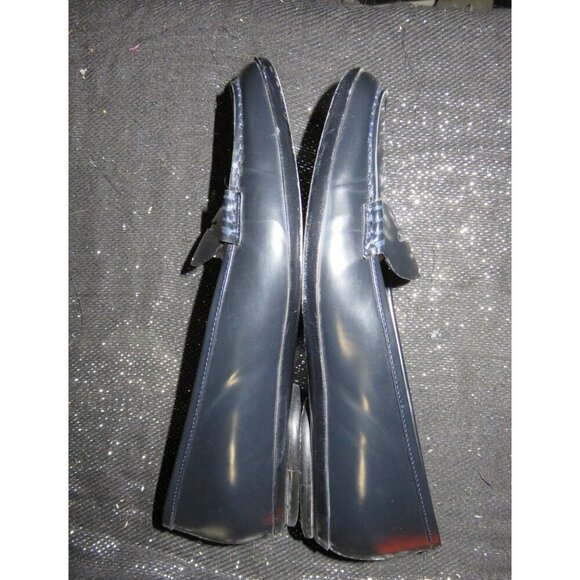 PRADA Calzature Donna Pelle Navy Blue Spazzolato Italian Leather Loafer IT 36.5 - Picture 5 of 13